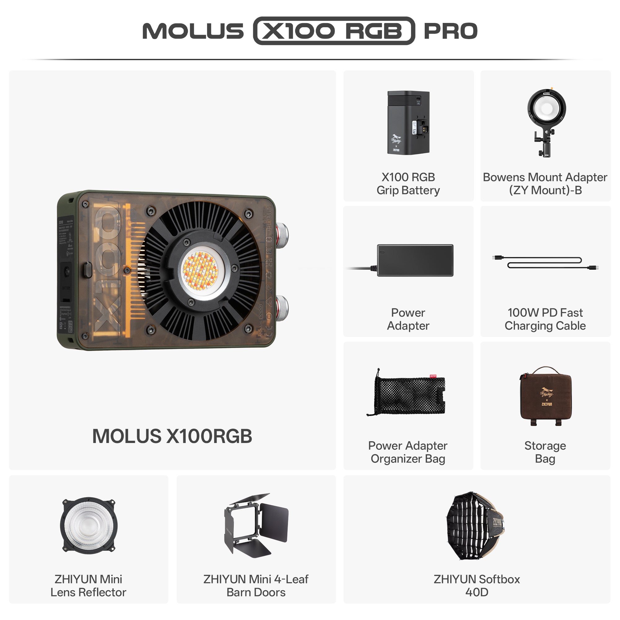MOLUS X100-RGB – ZHIYUN OFFICIAL STORE